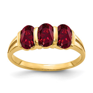 14k 6x4mm Oval Created Ruby ring - Y2-42E8A843-1757