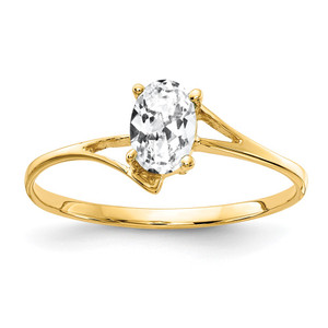 14k 6x4mm Oval Cubic Zirconia ring - Y4-6CAAE520-7815