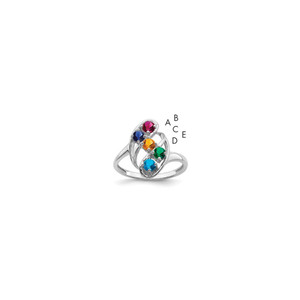 Sterling Silver Rhodium-plated Family Jewelry Mounting - XM-47074CCF-5916