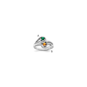 Sterling Silver Rhodium-plated Family Jewelry Mounting - XM-E3AC7844-7387