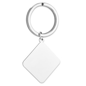 Sterling Silver Rhodium-plated Key Chain - QQ-3D4158B6-3459