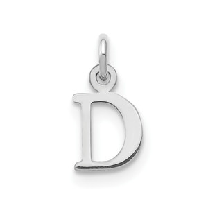 Sterling Silver Rhodium-plated Letter D Initial Charm - XN-CB65A496-5457