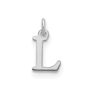 Sterling Silver Rhodium-plated Letter L Initial Charm - XN-59637703-4510