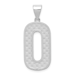 Sterling Silver Rhodium-plated Letter O Initial Pendant - QC-E8865243-8455