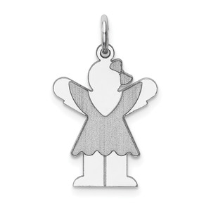 Sterling Silver Rhodium-plated Love Kid Charm - XK-6A6FFBA9-7911