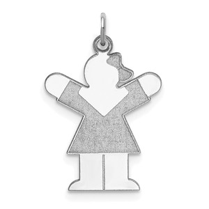 Sterling Silver Rhodium-plated Love Kid Charm - XK-6DA8736F-2659