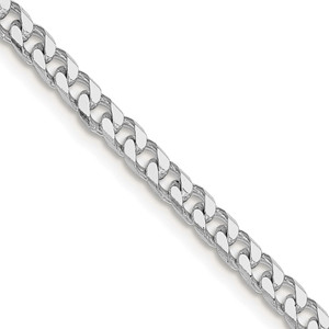 Sterling Silver Rhodium-plated Polished 3.5mm Curb Chain - QF-D32224AC-8248