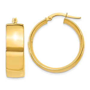 14k 7.75mm Polished Large Hoop Earrings