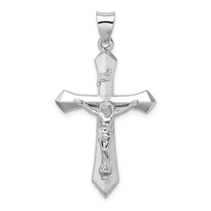 Sterling Silver Rhodium-plated Polished INRI Crucifix Pendant - QC-67FE7BF1-9818