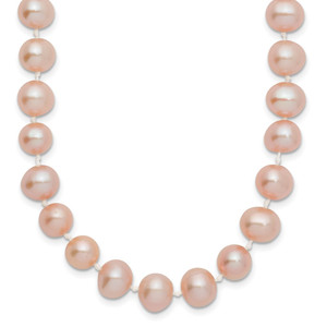 14k 7-8mm Pink Near-Round Freshwater Cultured Pearl 20 inch Necklace