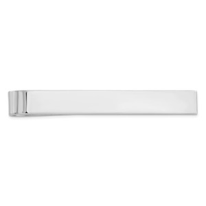 Sterling Silver Rhodium-plated Tie Bar - QQ-79B879E7-8465