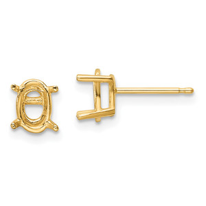 14k 7x5 Oval Earring Mountings