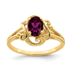 14k 7x5mm Oval Rhodolite Garnet ring - Y2-EAC9CBC3-1219