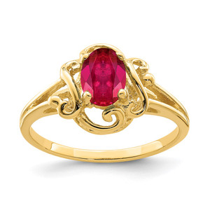 14k 7x5mm Oval Ruby ring - Y2-1CEE7E53-8709