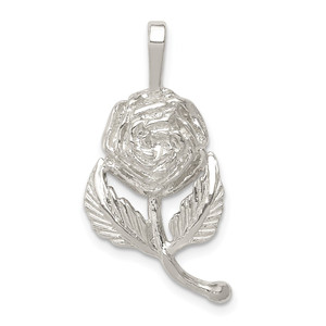 Sterling Silver Rose Pendant - QC-E04A65CA-7978