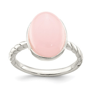 Sterling Silver Rose Quartz Ring - QR-49253496-5608