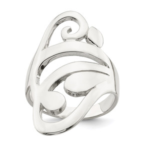 Sterling Silver Scroll Ring - QR-5FA89020-5482