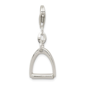 Sterling Silver Small Polished Horse Stirrup Charm