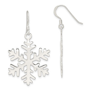 Sterling Silver Snowflake Dangle Earrings - QE-03ABCCC1-8739