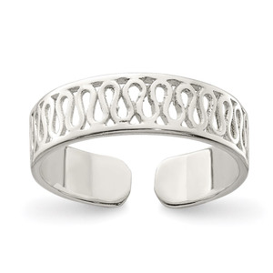 Sterling Silver Solid Toe Ring - QR-8ED35F11-6131