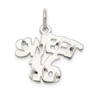 Sterling Silver Sweet 16 Charm - QC-2497DD14-1507