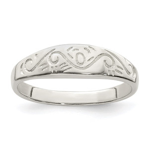 Sterling Silver Swirl Ring - QR-D32167C2-2240