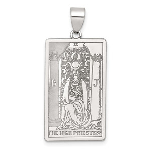 Sterling Silver The High Priestess Tarot Card Pendant