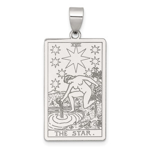 Sterling Silver The Star Tarot Card Pendant