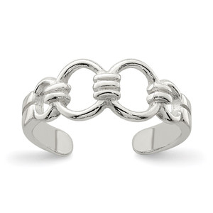 Sterling Silver Toe Ring - QR-478F5908-9545