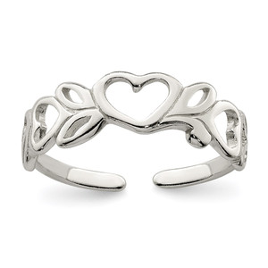 Sterling Silver Toe Ring - QR-6E93E000-9322