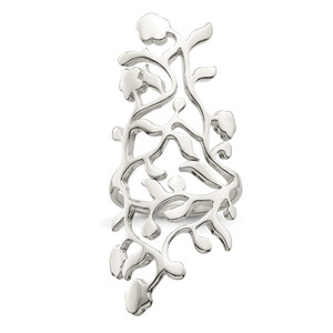 Sterling Silver Vines Full Finger Ring - QR-73E196BF-2232