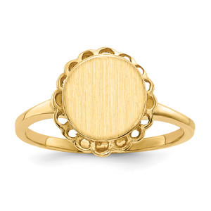 14k 8.5x9.0mm Open Back Signet Ring - RS-F0F7B567-7051