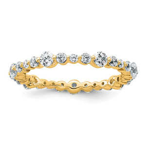 True Origin 14k 1 carat VS D E F Size 7 Eternity Band