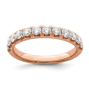 True Origin 14K Rose Gold 7/8 carat Lab Grown Diamond VS  D E F  Wedding Band
