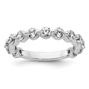 True Origin 14k White Gold 1 1/2 carat Lab Grown Diamond VS D E F Complete Thirteen Stone Ring