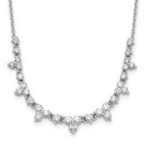 True Origin 14k White Gold 1 1/2 carat Lab Grown Diamond VS DEF 18 inch Necklace