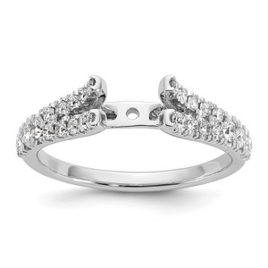 True Origin 14K White Gold 1/2 carat Lab Grown Diamond VS  D E F  Semi Mount Peg Set Engagement Ring - RM-73A2FE72-1416