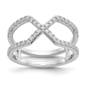 True Origin 14K White Gold 1/2 carat Lab Grown Diamond VS  D E F Geometric Fashion Band - RM-D36DB3D5-5997