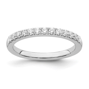 True Origin 14K White Gold 1/3 carat Lab Grown Diamond VS  D E F  Wedding Band - RM-319DCD90-9539
