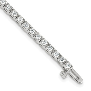 True Origin 14k White Gold 2 1/5 carat Lab Grown Diamond VS D E F Tennis Bracelet