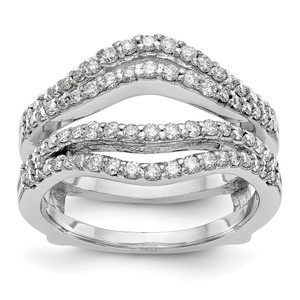 True Origin 14K White Gold 5/8 carat Lab Grown Diamond VS  D E F  Ring Guard