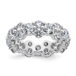 True Origin 14k White Gold Lab Grown Diamond VS DEF 5 3/8 carat Size 8.5 Eternity Band Mounting