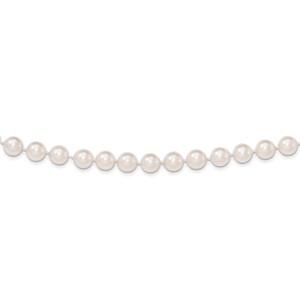 14k 8-9mm White Round Akoya Saltwater Cultured Pearl 7 inch Bracelet