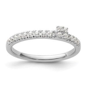 Two Promises 14k White Gold 1/4 carat Lab Grown Diamond VS/SI+ G+ Complete Promise Band - RM-0EC206FD-9527