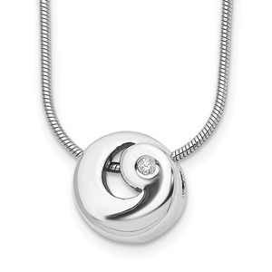 White Ice Sterling Silver Rhodium-plated 18 Inch Diamond Necklace with 2 Inch Extender - QW-7C848C97-2234