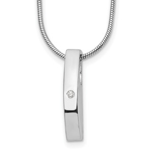 White Ice Sterling Silver Rhodium-plated 18 Inch Diamond Necklace with 2 Inch Extender - QW-F2B4D30E-8513