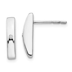 White Ice Sterling Silver Rhodium-plated Diamond Post Earrings - QW-E767F2F9-5442