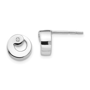 White Ice Sterling Silver Rhodium-plated Diamond Post Earrings - QW-EC8B95C2-8469