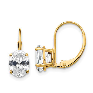 14k 8x6 Oval Leverback Earring Mounting - XL-96455C74-8264