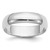 10k White Gold 5mm Half Round Wedding Band Size 10.5
